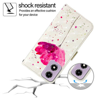 Motorola Moto E14 Leather Flip Phone Case with 3D Painted Design, Card Holder, Wallet & Stand Function - Durable Protection & Easy Access