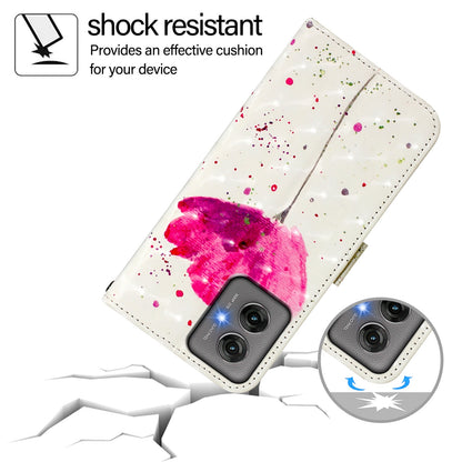 Motorola Moto G55 Leather Flip Phone Case with 3D Painted Design, Card Holder, Wallet & Stand Function - Durable Protection & Easy Access