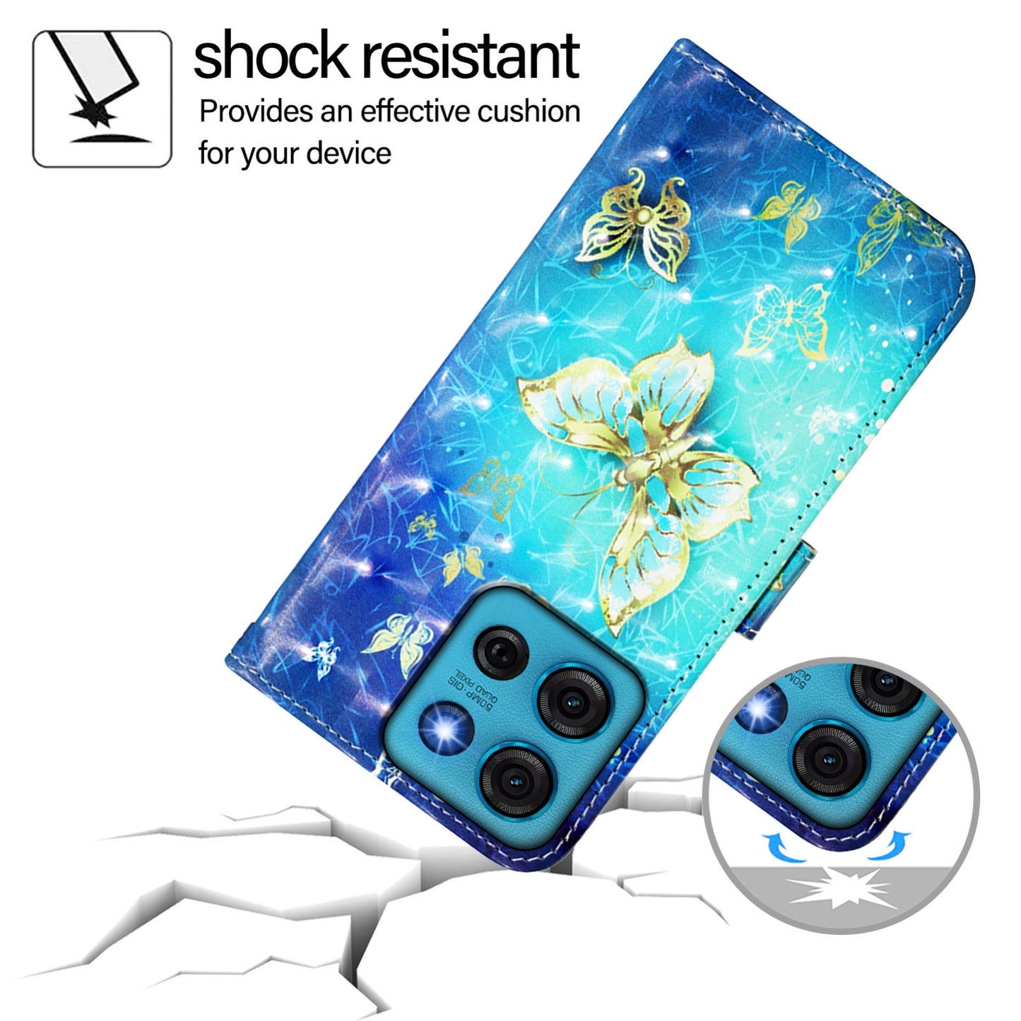 Motorola Moto G75 5G Leather Flip Phone Case with 3D Painted Design, Card Holder, Wallet & Stand Function - Durable Protection & Easy Access