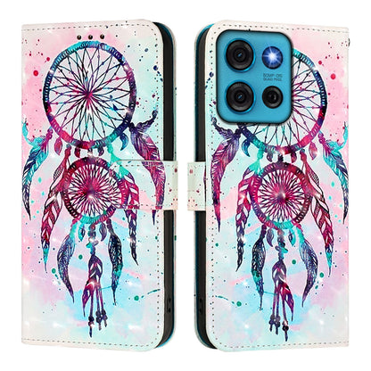Motorola Moto G75 5G Leather Flip Phone Case with 3D Painted Design, Card Holder, Wallet & Stand Function - Durable Protection & Easy Access