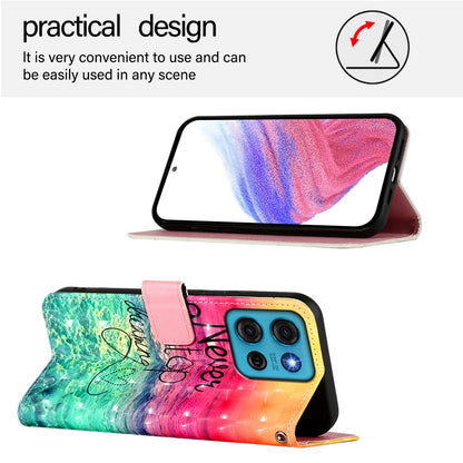 Motorola Moto G75 5G Leather Flip Phone Case with 3D Painted Design, Card Holder, Wallet & Stand Function - Durable Protection & Easy Access