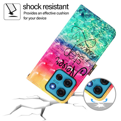 Motorola Moto G75 5G Leather Flip Phone Case with 3D Painted Design, Card Holder, Wallet & Stand Function - Durable Protection & Easy Access