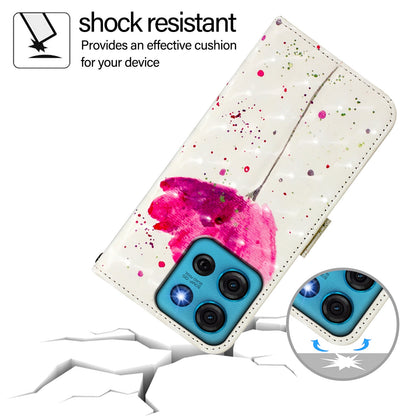 Motorola Moto G75 5G Leather Flip Phone Case with 3D Painted Design, Card Holder, Wallet & Stand Function - Durable Protection & Easy Access