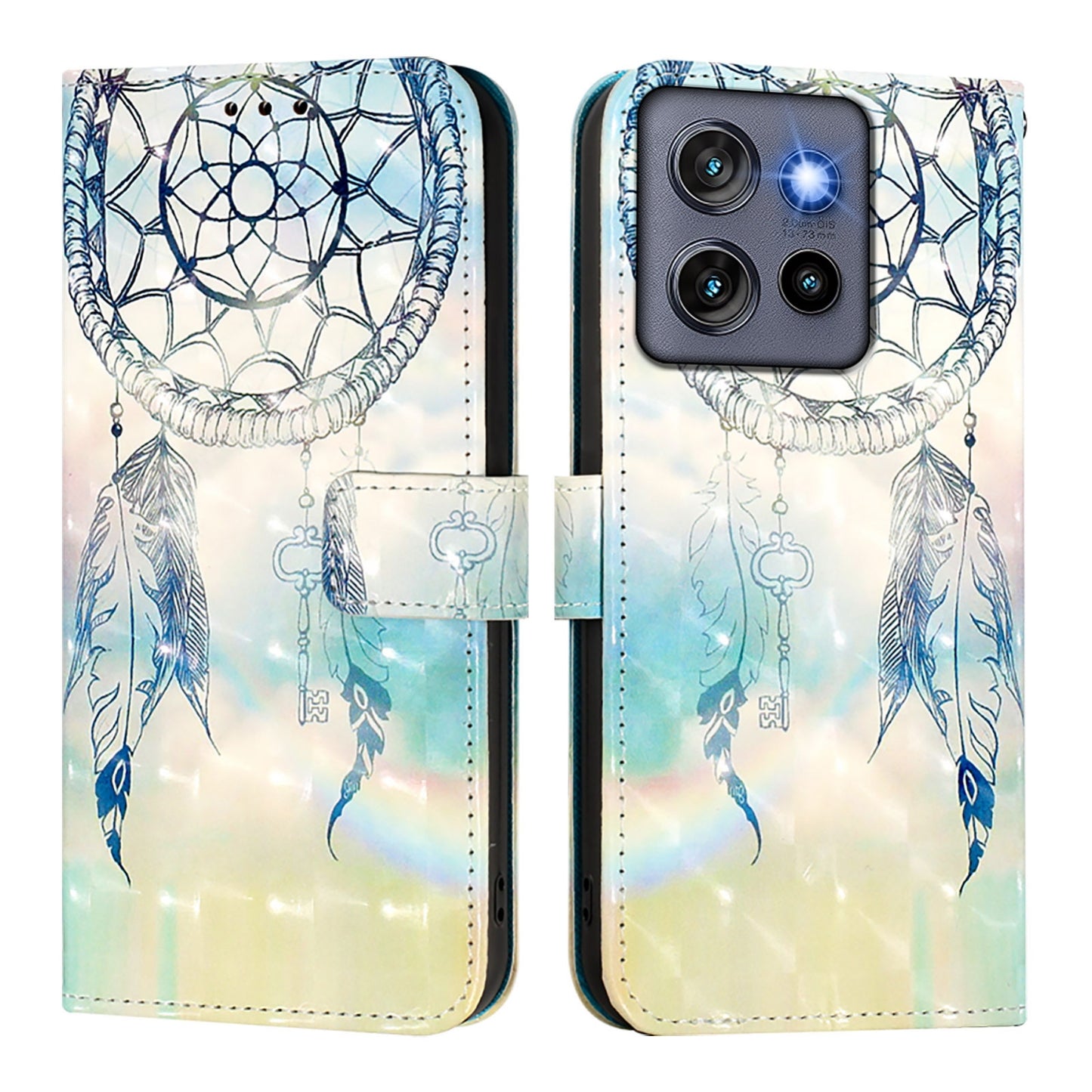 Motorola Edge 50 Neo Leather Flip Phone Case with 3D Painted Design, Card Holder, Wallet & Stand Function - Durable Protection & Easy Access