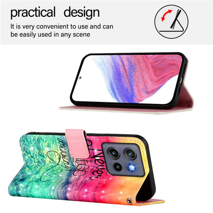 Motorola Edge 50 Neo Leather Flip Phone Case with 3D Painted Design, Card Holder, Wallet & Stand Function - Durable Protection & Easy Access