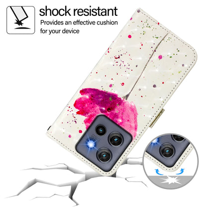 Motorola Edge 50 Neo Leather Flip Phone Case with 3D Painted Design, Card Holder, Wallet & Stand Function - Durable Protection & Easy Access