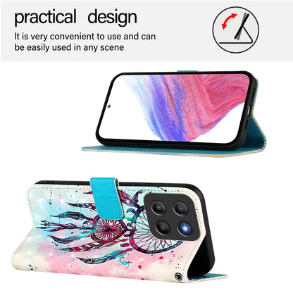 Motorola Moto G15 Leather Flip Phone Case with 3D Painted Design, Card Holder, Wallet & Stand Function - Durable Protection & Easy Access