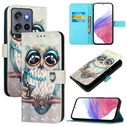 Motorola Moto G Stylus 5G 2025 Leather Flip Phone Case with 3D Painted Design, Card Holder, Wallet & Stand Function - Durable Protection & Easy Access