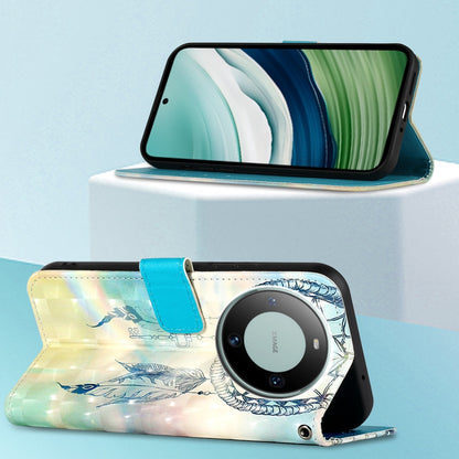 Huawei Mate 60 Leather Flip Phone Case with 3D Painted Design, Card Holder, Wallet & Stand Function - Durable Protection & Easy Access