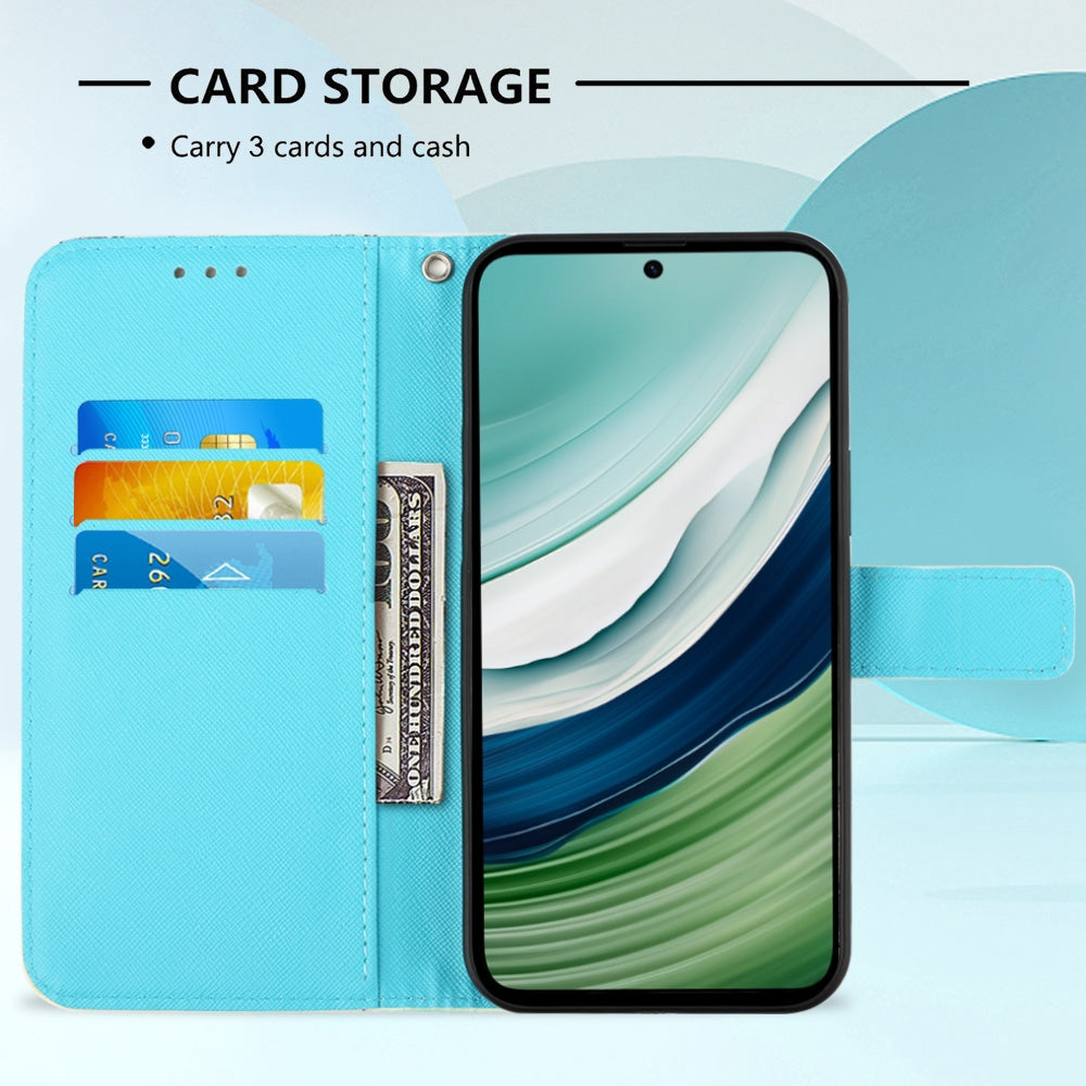 Huawei Mate 60 Leather Flip Phone Case with 3D Painted Design, Card Holder, Wallet & Stand Function - Durable Protection & Easy Access