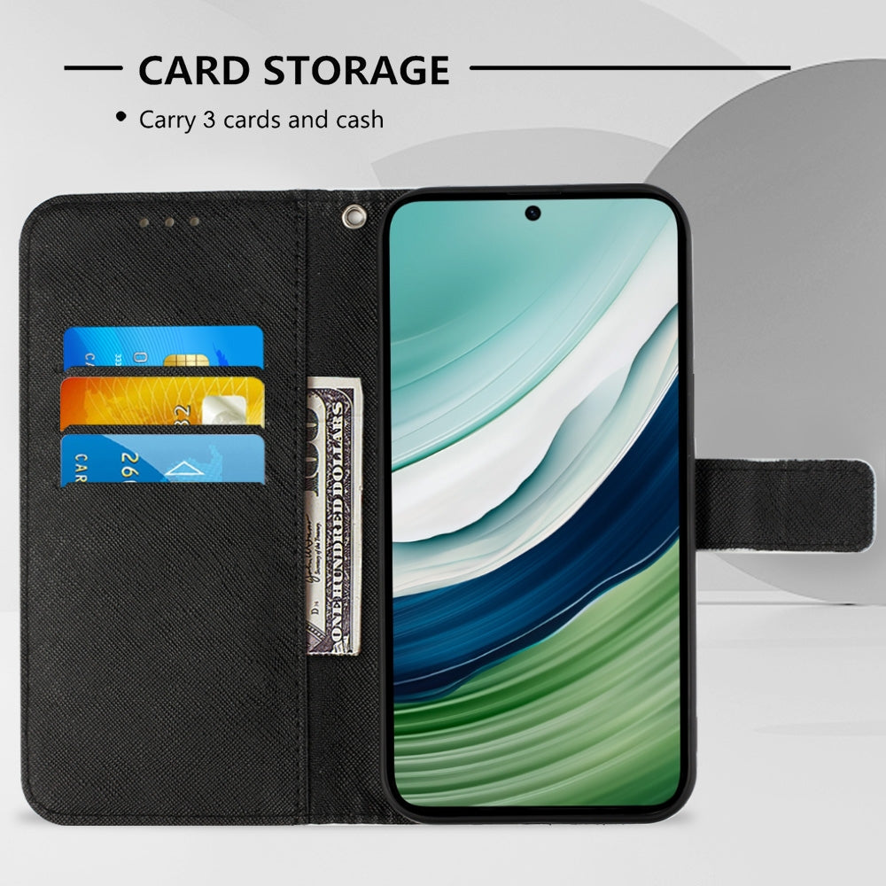 Huawei Mate 60 Leather Flip Phone Case with 3D Painted Design, Card Holder, Wallet & Stand Function - Durable Protection & Easy Access