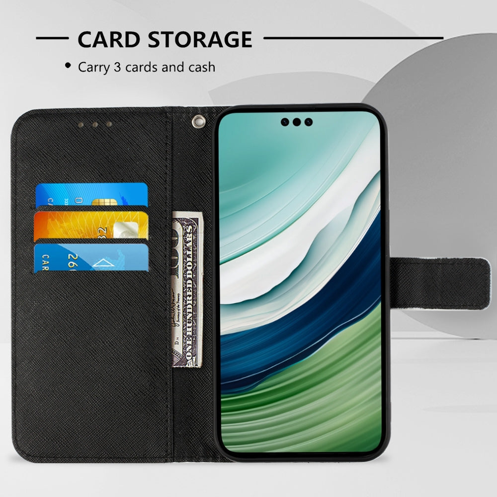 Huawei Mate 60 Pro Leather Flip Phone Case with 3D Painted Design, Card Holder, Wallet & Stand Function - Durable Protection & Easy Access