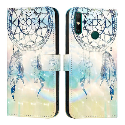 Huawei Enjoy 20 SE Leather Flip Phone Case with 3D Painted Design, Card Holder, Wallet & Stand Function - Durable Protection & Easy Access
