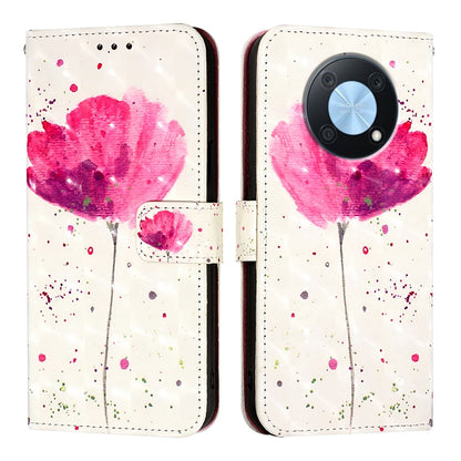 Huawei Nova Y90 Leather Flip Phone Case with 3D Painted Design, Card Holder, Wallet & Stand Function - Durable Protection & Easy Access