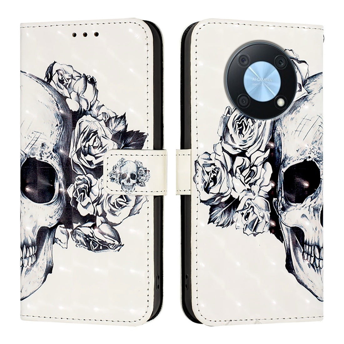 Huawei Enjoy 50 Pro 4G Leather Flip Phone Case with 3D Painted Design, Card Holder, Wallet & Stand Function - Durable Protection & Easy Access