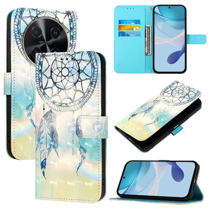 Huawei nova 12i Global Leather Flip Phone Case with 3D Painted Design, Card Holder, Wallet & Stand Function - Durable Protection & Easy Access