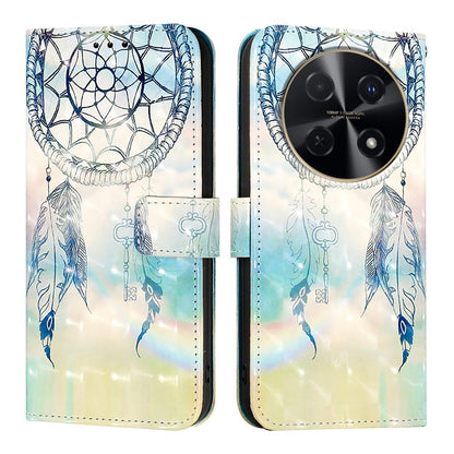 Huawei nova 12i Global Leather Flip Phone Case with 3D Painted Design, Card Holder, Wallet & Stand Function - Durable Protection & Easy Access