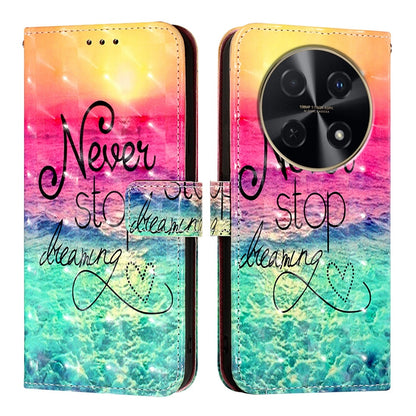 Huawei nova 12i Global Leather Flip Phone Case with 3D Painted Design, Card Holder, Wallet & Stand Function - Durable Protection & Easy Access