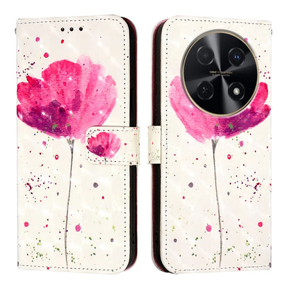 Huawei nova 12i Global Leather Flip Phone Case with 3D Painted Design, Card Holder, Wallet & Stand Function - Durable Protection & Easy Access