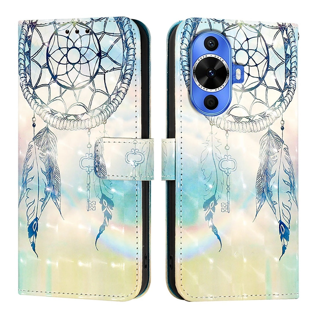 Huawei nova 12s Global Leather Flip Phone Case with 3D Painted Design, Card Holder, Wallet & Stand Function - Durable Protection & Easy Access