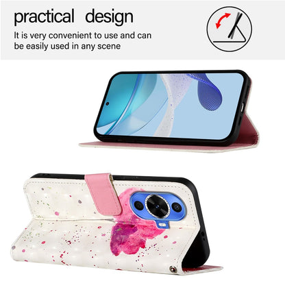 Huawei nova 12s Global Leather Flip Phone Case with 3D Painted Design, Card Holder, Wallet & Stand Function - Durable Protection & Easy Access