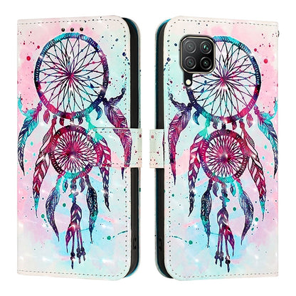 Huawei P40 Lite 4G Leather Flip Phone Case with 3D Painted Design, Card Holder, Wallet & Stand Function - Durable Protection & Easy Access