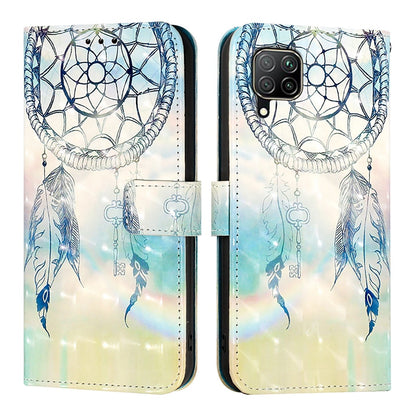 Huawei Nova 6 SE Leather Flip Phone Case with 3D Painted Design, Card Holder, Wallet & Stand Function - Durable Protection & Easy Access