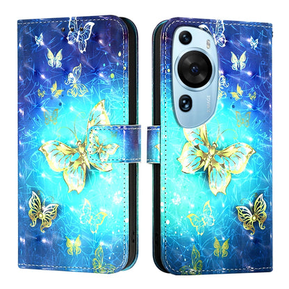 Huawei P60 Art Leather Flip Phone Case with 3D Painted Design, Card Holder, Wallet & Stand Function - Durable Protection & Easy Access