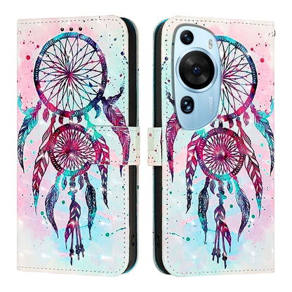 Huawei P60 Art Leather Flip Phone Case with 3D Painted Design, Card Holder, Wallet & Stand Function - Durable Protection & Easy Access