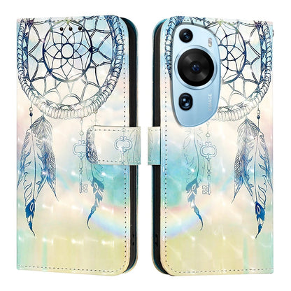 Huawei P60 Art Leather Flip Phone Case with 3D Painted Design, Card Holder, Wallet & Stand Function - Durable Protection & Easy Access