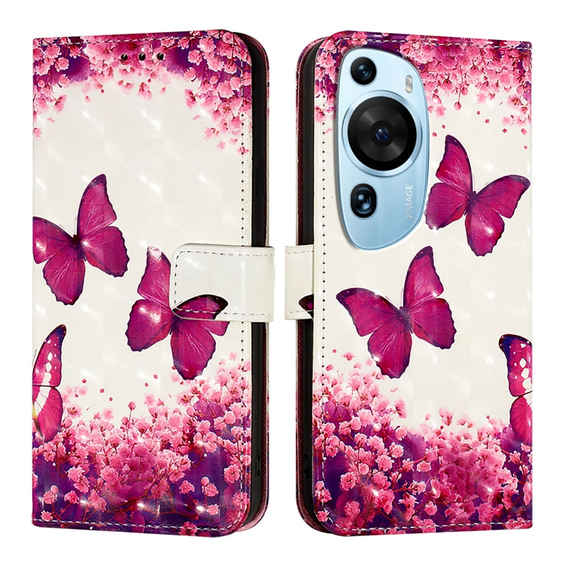 Huawei P60 Art Leather Flip Phone Case with 3D Painted Design, Card Holder, Wallet & Stand Function - Durable Protection & Easy Access