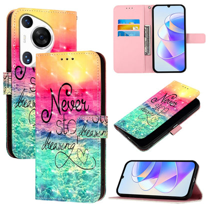 Huawei Pura 70 Pro Leather Flip Phone Case with 3D Painted Design, Card Holder, Wallet & Stand Function - Durable Protection & Easy Access