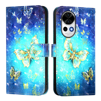 Huawei nova 13 Leather Flip Phone Case with 3D Painted Design, Card Holder, Wallet & Stand Function - Durable Protection & Easy Access