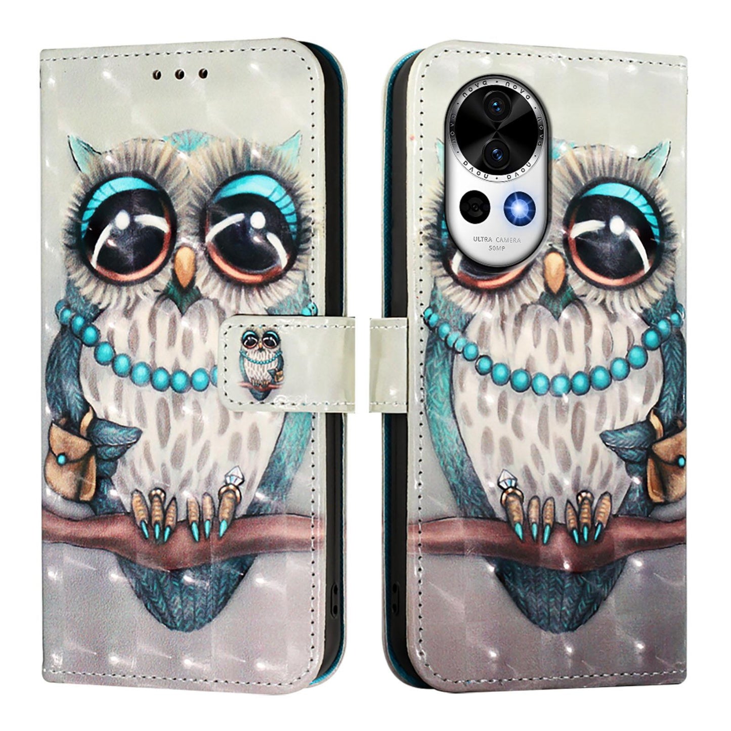 Huawei nova 13 Leather Flip Phone Case with 3D Painted Design, Card Holder, Wallet & Stand Function - Durable Protection & Easy Access