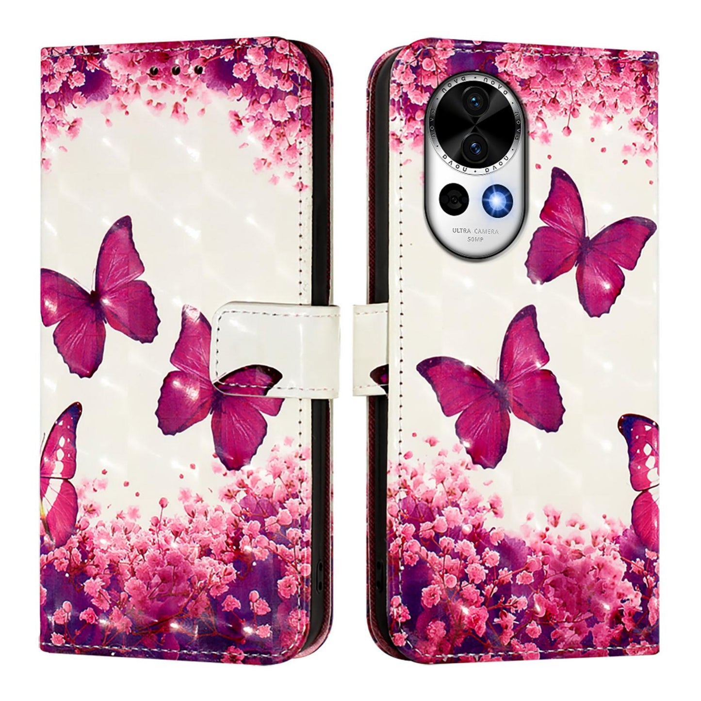 Huawei nova 13 Leather Flip Phone Case with 3D Painted Design, Card Holder, Wallet & Stand Function - Durable Protection & Easy Access