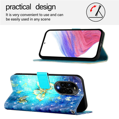 Huawei nova 13 Pro Leather Flip Phone Case with 3D Painted Design, Card Holder, Wallet & Stand Function - Durable Protection & Easy Access