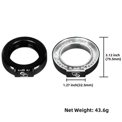 Kaisi RL1 USB Adjustable Brightness LED Microscope Ring Light with 28 Lamp Beads and 56mm Diameter