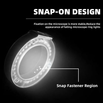 Kaisi RL1 USB Adjustable Brightness LED Microscope Ring Light with 28 Lamp Beads and 56mm Diameter