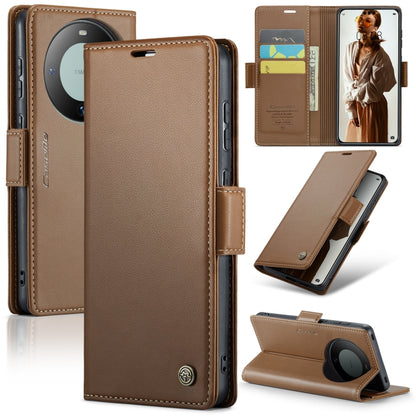 Huawei Mate 60 Pro/Pro+ RFID Leather Case - Litchi Texture with Butterfly Buckle, Wallet & Stand