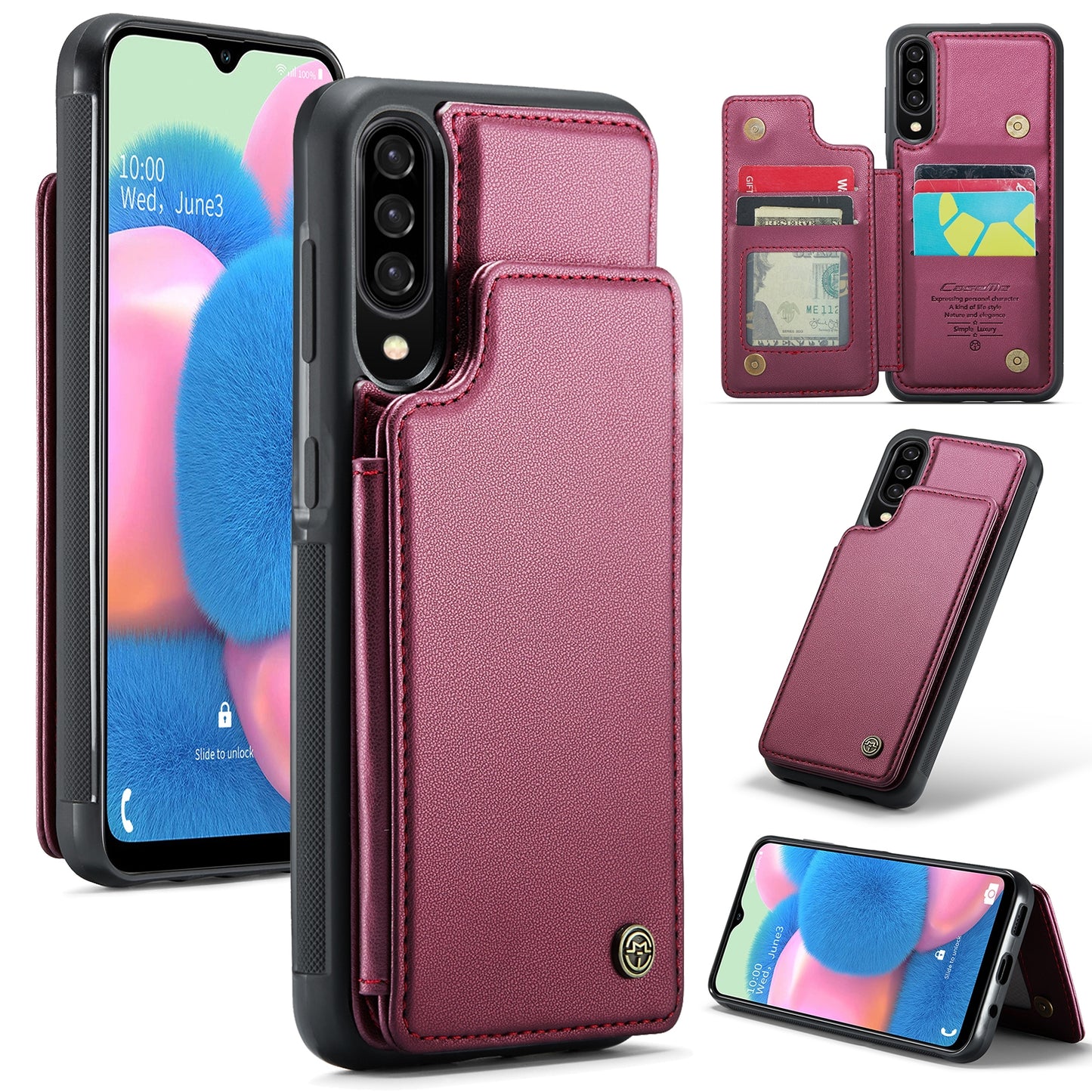 Samsung Galaxy A30s/A50s/A50 CaseMe C22 Card Slots Holder RFID Anti-theft Phone Case