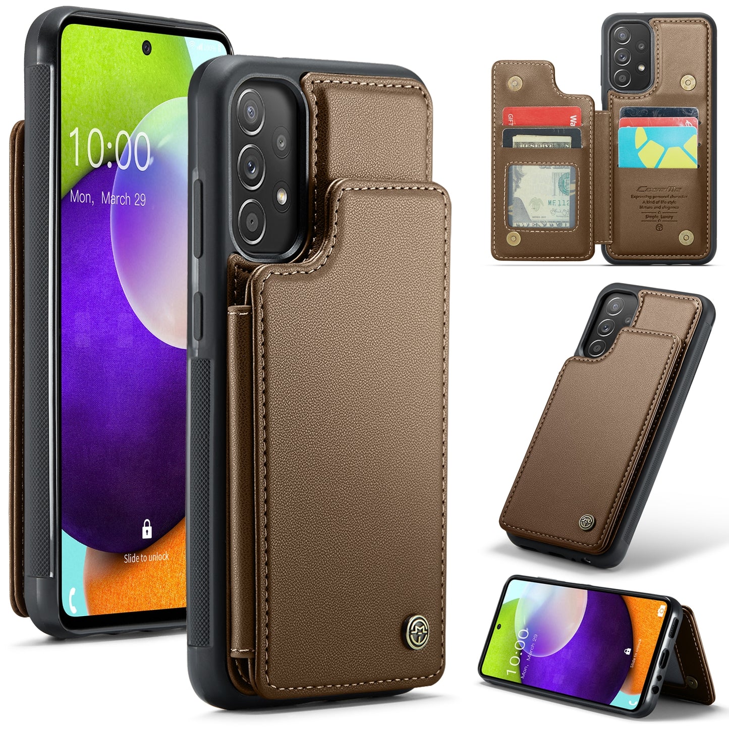 Samsung Galaxy A52 4G/5G - A52s 5G CaseMe C22 Card Slots Holder RFID Anti-theft Phone Case