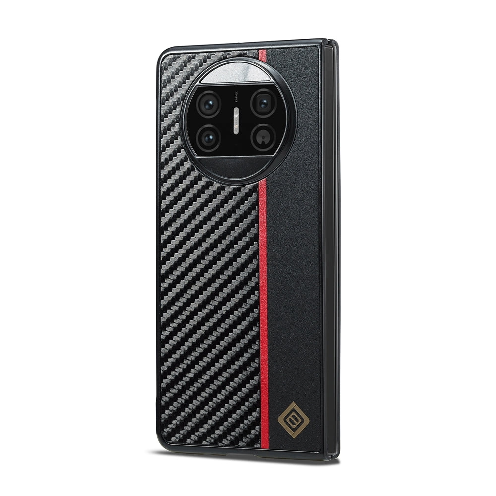 Huawei Mate X3 3-in-1 Carbon Fibre Texture Phone Case: Light, Shockproof & Sweatproof Protection - Black