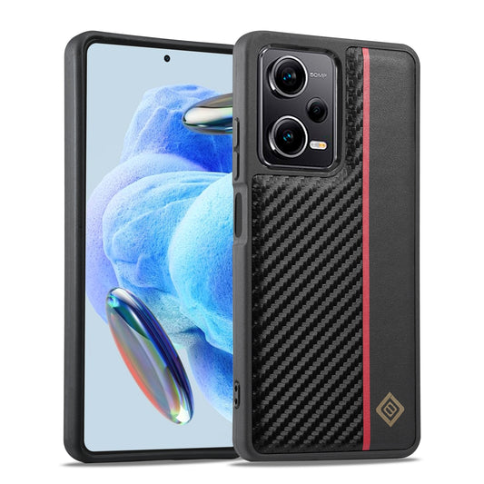 Xiaomi Redmi Note 13 5G 3-in-1 Carbon Fibre Texture Phone Case: Light, Shockproof & Sweatproof Protection - Black