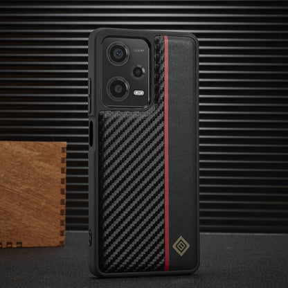 Xiaomi Redmi Note 13 5G 3-in-1 Carbon Fibre Texture Phone Case: Light, Shockproof & Sweatproof Protection - Black