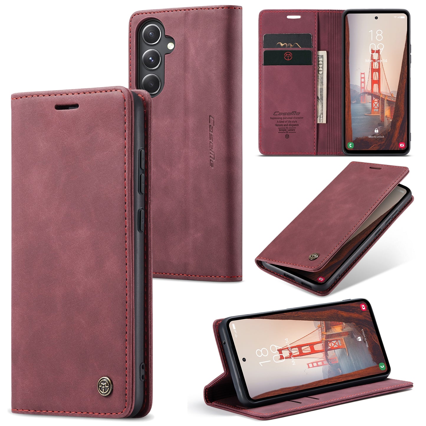 Samsung Galaxy S23 FE 5G Leather Wallet Case - Flip Cover with Card Slots, Elegant & Durable