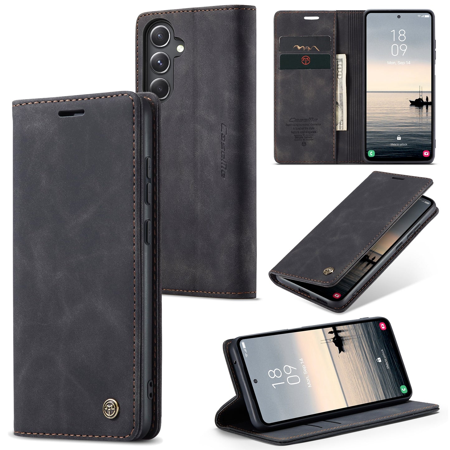 Samsung Galaxy S23 FE 5G Leather Wallet Case - Flip Cover with Card Slots, Elegant & Durable