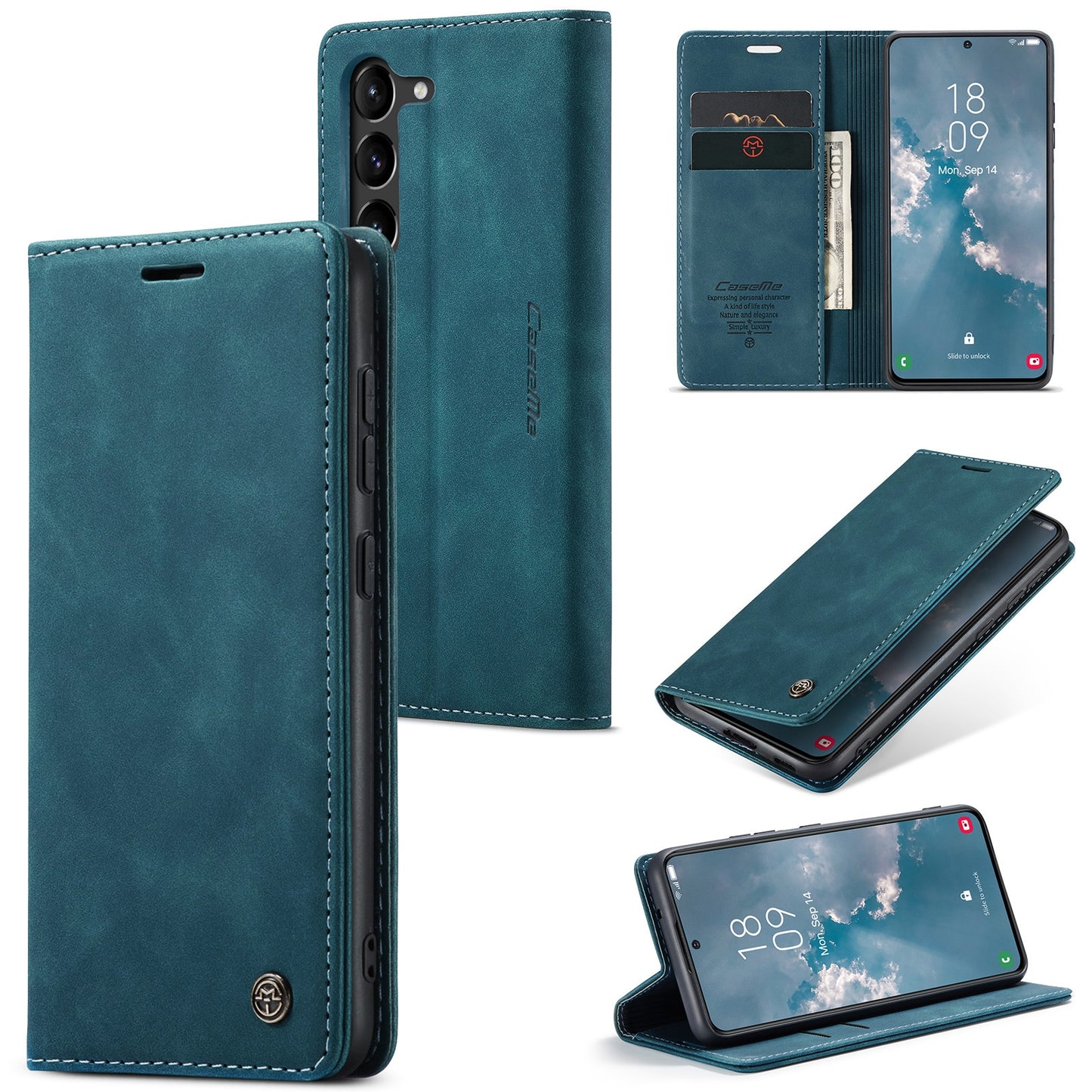 Samsung Galaxy S24 5G Elegant Leather Case with Horizontal Flip, Card Slots & Wallet