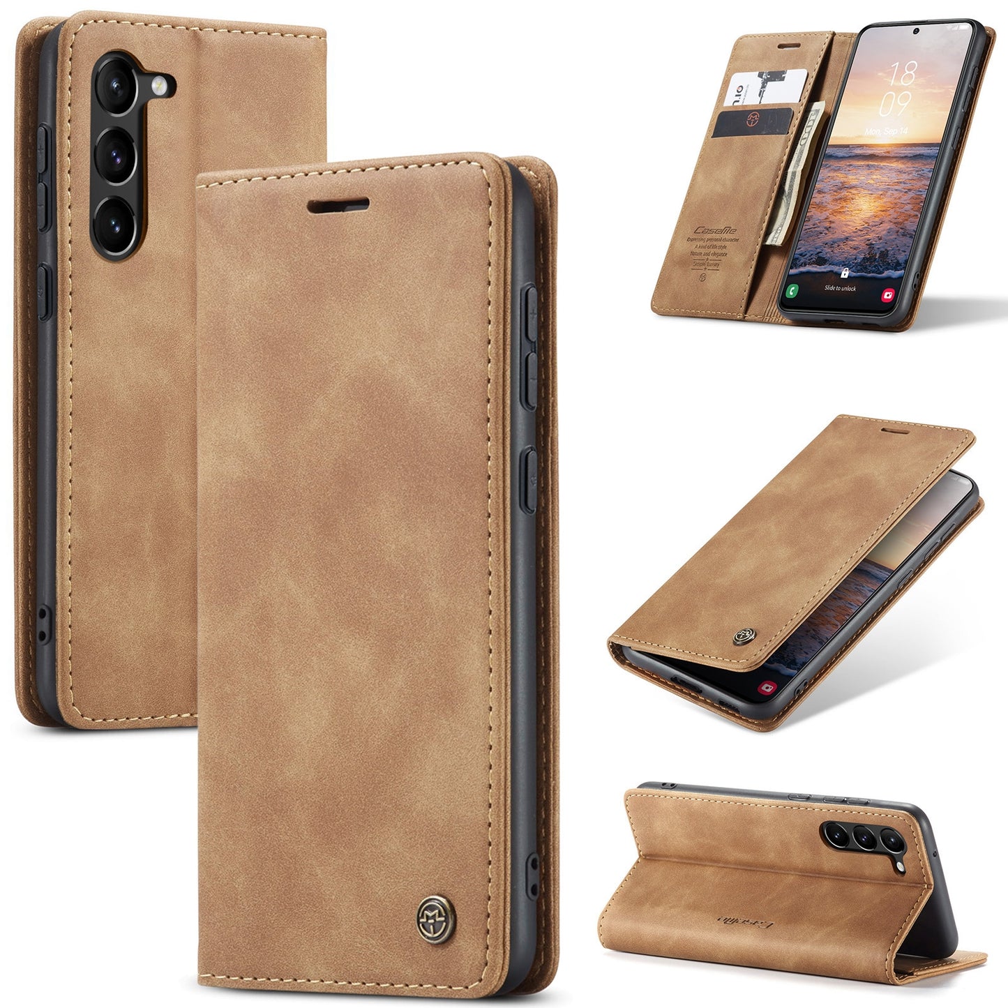 Samsung Galaxy S24+ 5G Leather Wallet Case - Horizontal Flip, Card Slots, Premium Protection