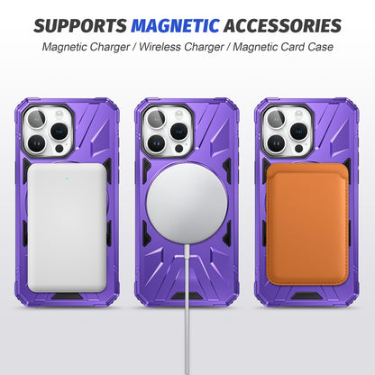 iPhone 15 MagSafe Shockproof Case - Magnetic Ring Holder, Rugged Protection, Wireless Charging Compatible