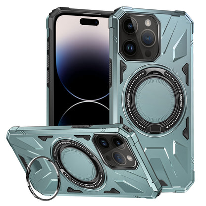 iPhone 14 Pro MagSafe Shockproof Case - Magnetic Ring Holder, Rugged Protection, Wireless Charging Compatible